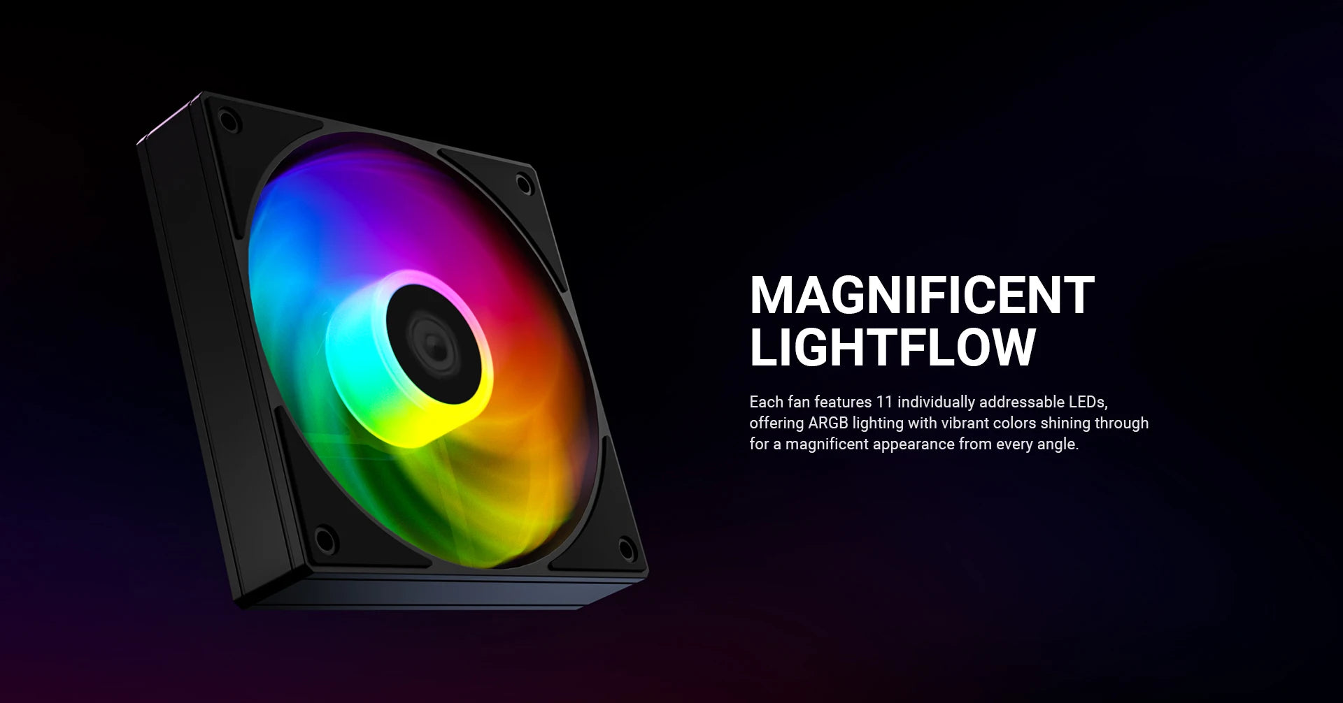 ID-COOLING AS-120-K 120mm High Performance Computer Cooling Fans,Fan Speeds：300- 2000 RPM,Hydraulic Bearing Quiet Long lifespan