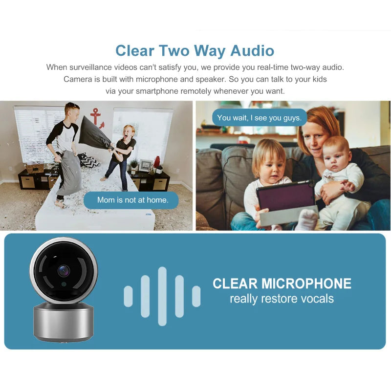 Smart Life 5MP IP WiFi Camera Surveillance Security Baby Monitor Automatic Human Tracking Cam Two Way Audio Indoor Video Camera