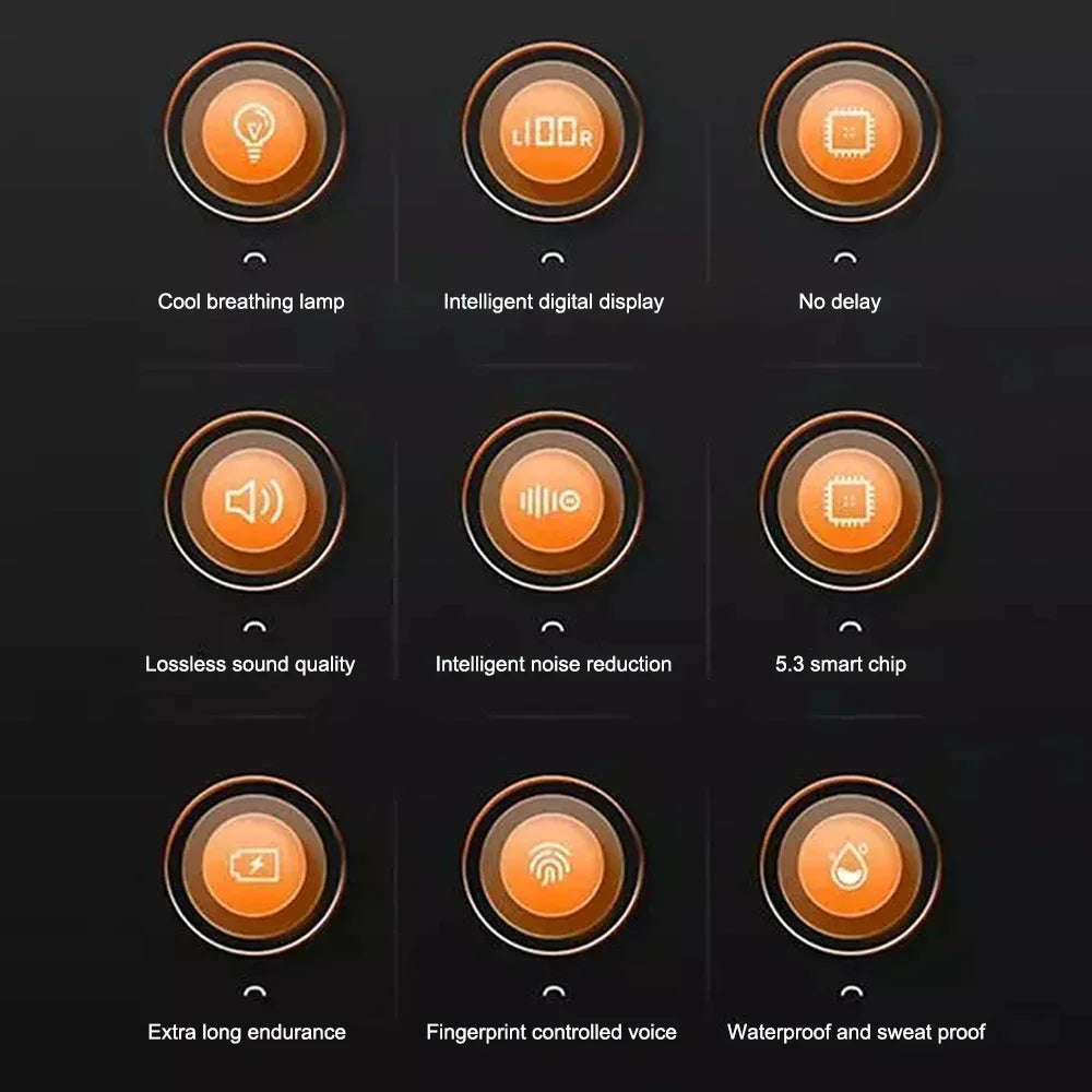 X55 Mini Earphone Wireless Earphone Headphones Noise Reduction Sport Game Sleep Bluetooth 5.3 Earbuds HIFI Stereo Music Headset