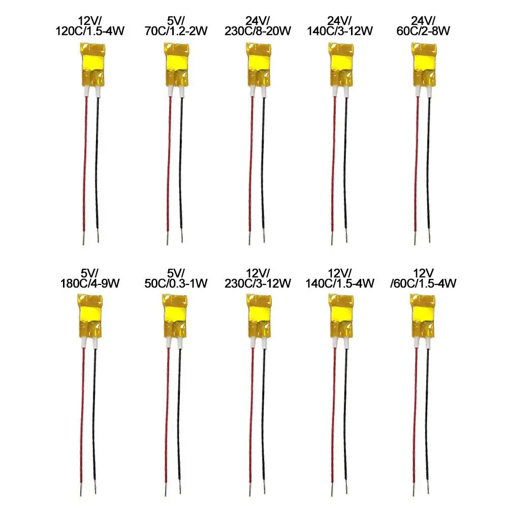 50-230 Degrees Celsius PTC Heaters 5V/12V/24V Heating Element Hair Dryer Accessories Curlers Heater Poultry Incubator Tools