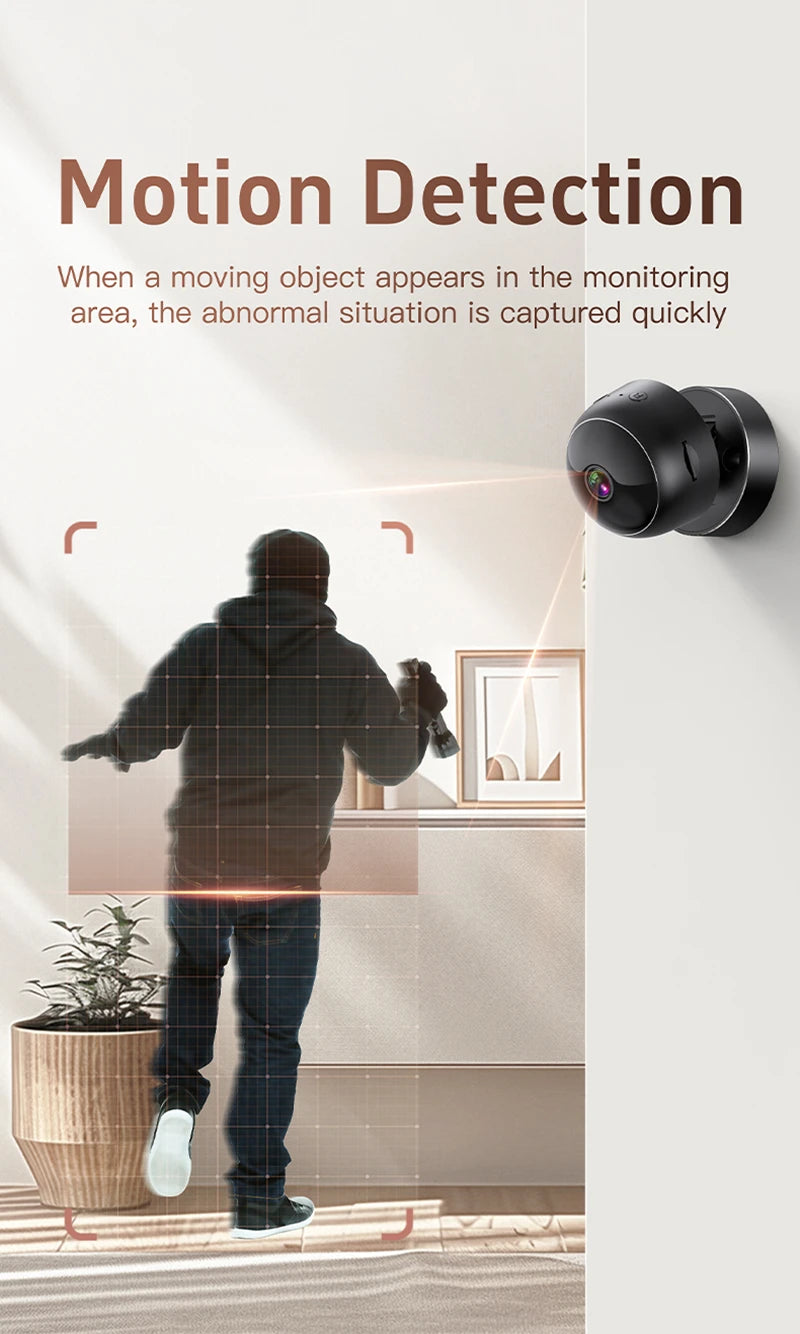 S2 Mini Camera WiFi Wireless Security 360° Protection Remote Monitor Camcorders Night Vision Video Smart Home HD Camera
