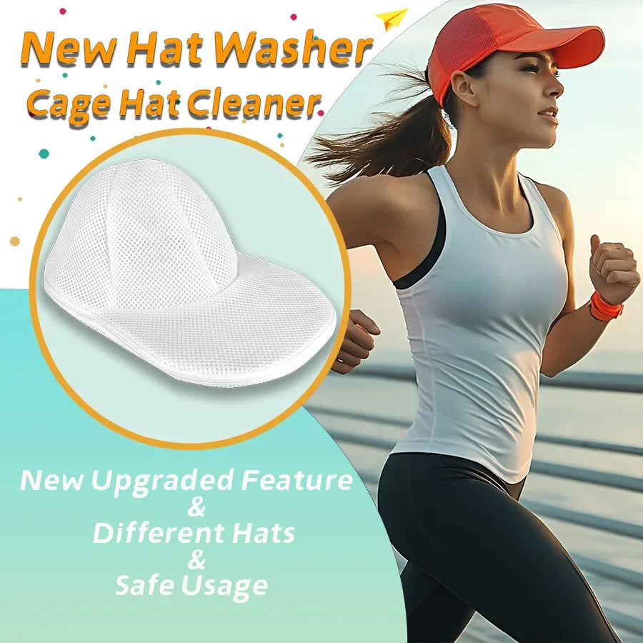 Baseball cap washing bag anti deformation washing machine hat convenient washing bag machine washing mesh bag