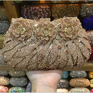 XIYUAN Women's Diamond Handbags Rhinestones Evening Bags Bridal Stones Clutch Purse Lady Clutches Bags Party Wedding Evening Bag