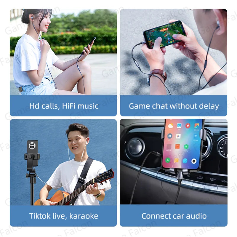 USB C to 3.5mm Headphone Adapter for iPhone Sumsang Huawei Xiaomi Redmi Poco Pixel 3.5mm Jack Earphone AUX Audio Adapter Cable