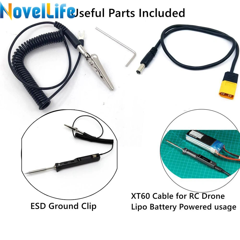 Original TS101 USB Electric Soldering Iron Kit Adjustable Temperature Digital Solder Station 24V 3A Power Supply TS100 Upgraded