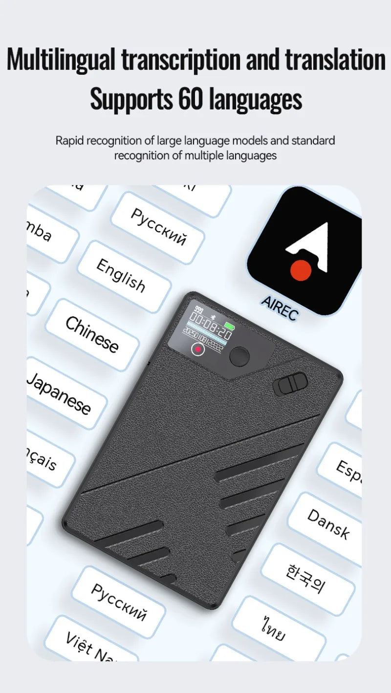 AI Voice Recorder ChatGPT APP Control Audio Mind Map Real Time Transcription, Summary, Translation Phone Calls Recording