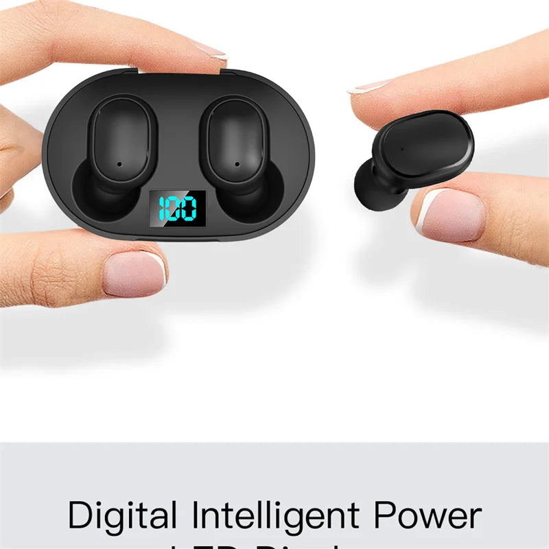 LED Digital Display Wireless Earphones Wireless Bluetooth Headset Noise Cancelling Sports Headphones Universal Bluetooth Earbuds