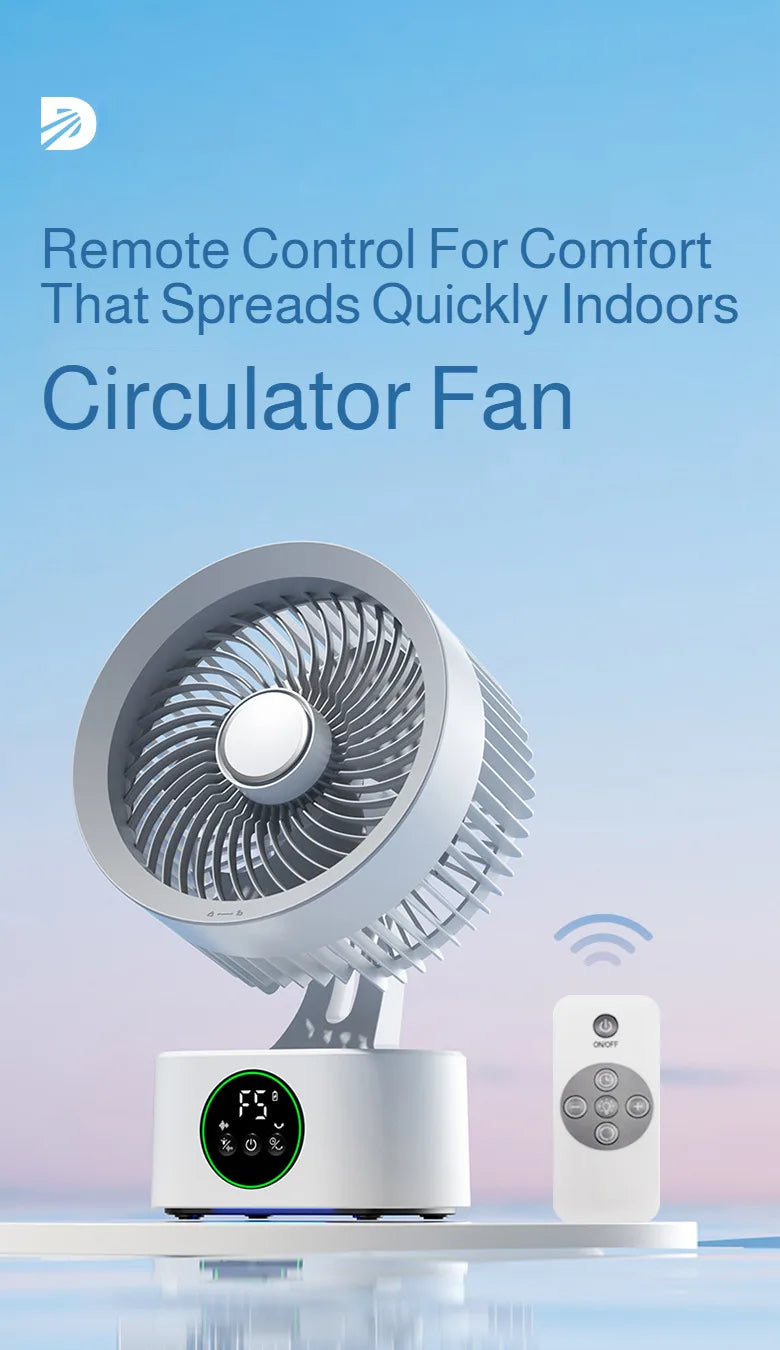 Cooling Home Desktop Shaking Head USB Charging Fan Air Circulation Intelligent Voice Timing Fan Home&dormitory Desktop Fan