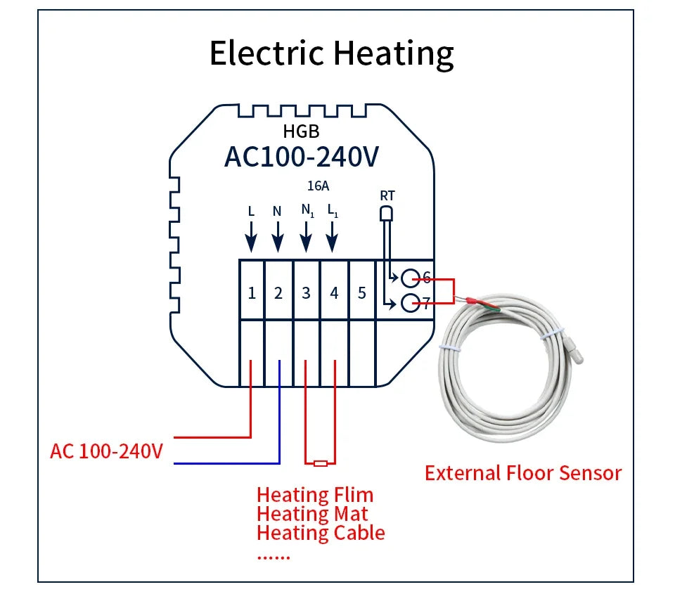 Tuya WiFi Smart Thermostat LCD Display Touch Screen For Floor Heating Electric/Water Gas Boiler Remote Control by Alexa Alice