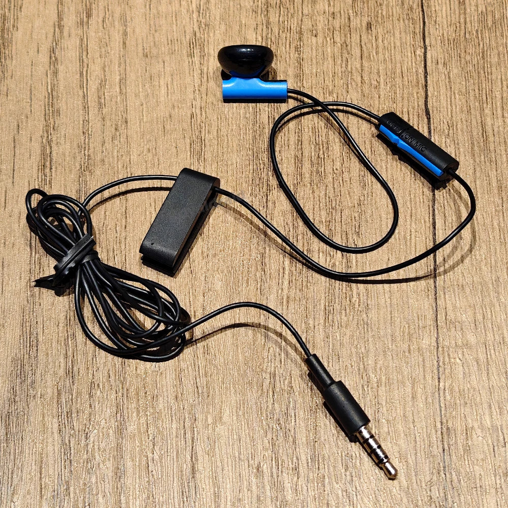1PCS Game Headset With Microphone Mono Chat Earbud Headset for PS4 Controller Earphone Gaming Headphone Black Blue