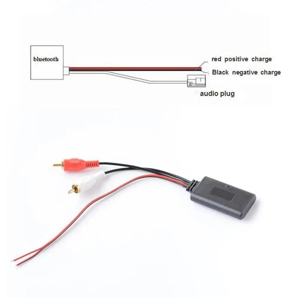 Durable Auto Audio Input Auto Play Wireless Music Stereo Radio Bluetooth Receiver Receiver Module AUX Receiver 2 RCA Cable