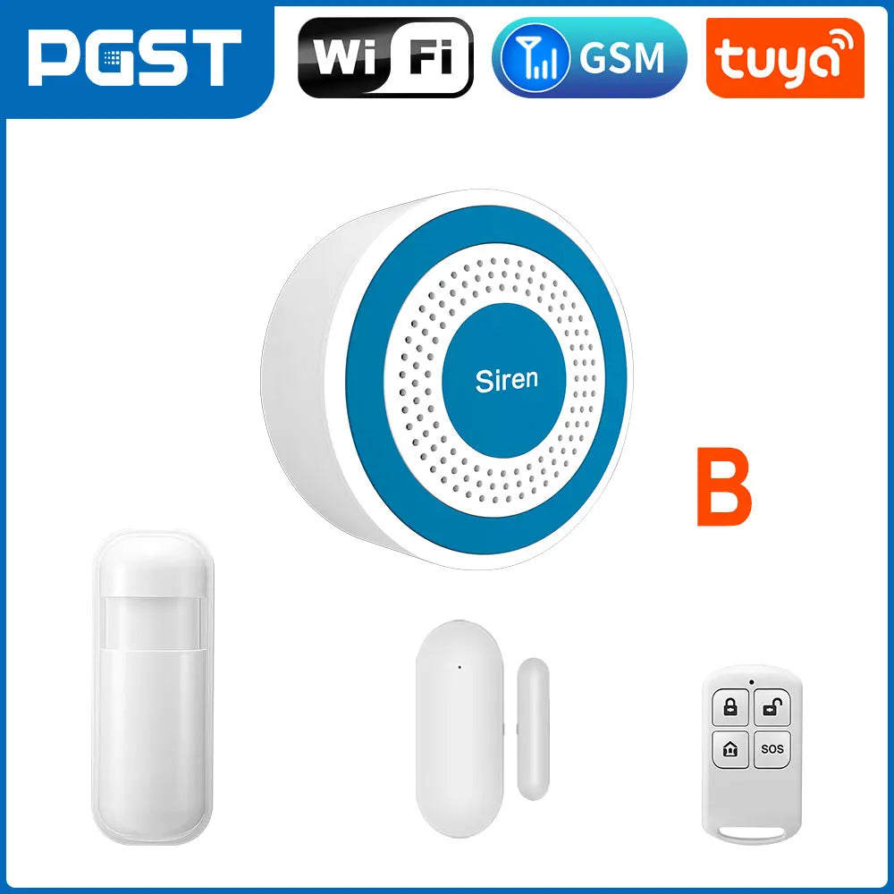 PGST 433Mhz Indoor Wireless Siren Alarm 519 For Smart Security Alarm System PG103, PG105, PG107, PG108