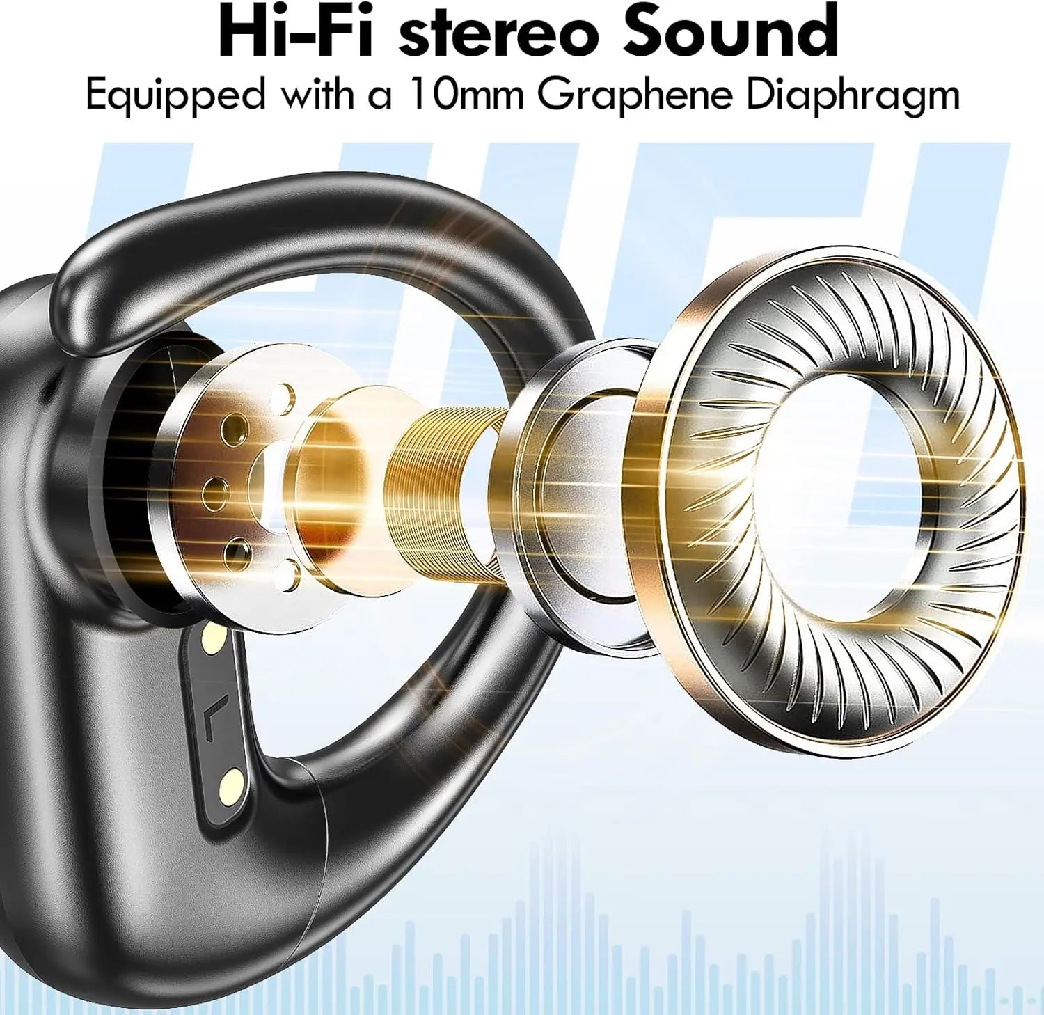 In-ear wireless headphones, wireless headphones, stereo noise reduction, Bluetooth 5.30 version, high definition music