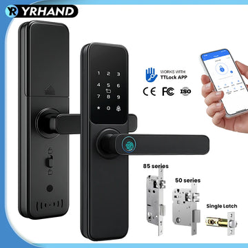Bluetooth TTLock App Fingerprint Lock cerradura inteligente Touch Screen Smart Lock Security Digital Electronic Lock For Home