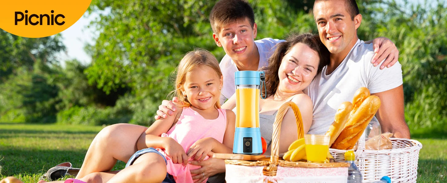 Portable Blender Electric Juicer Stainless Steel Blade 380ml Mini Juice Cup Smoothie Juice Blender Suitable for Commuting