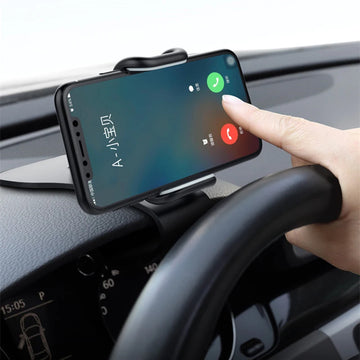 Car Phone Holder Stand Universal Dashboard Car Back-Clip Mount GPS Mobile Phone Support 360 Rotatable Car Bracket for Navigation