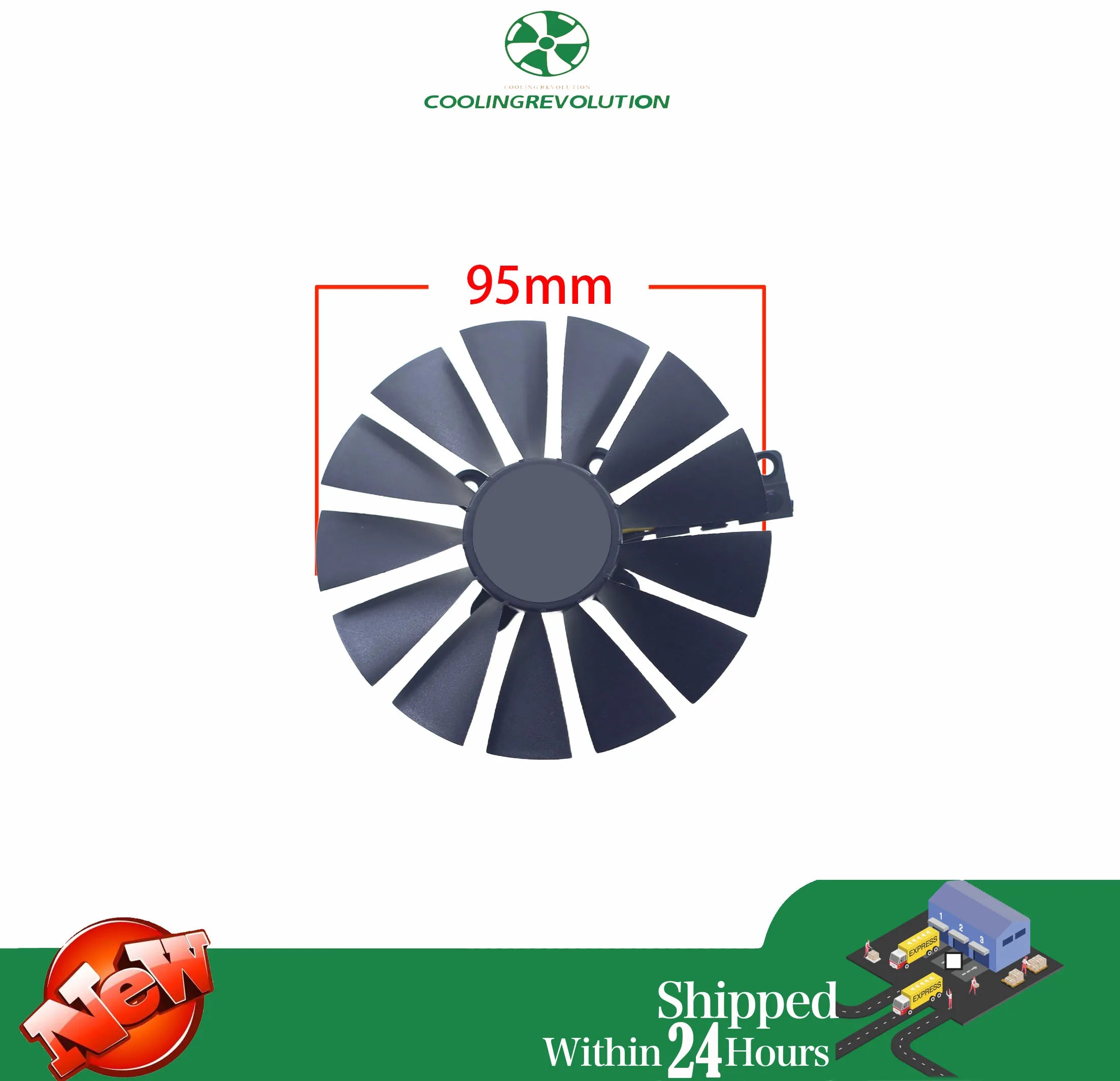 T129215SM 95mm Cooler Fan For ASUS STRIX RX 470 580 570 GTX 1050Ti 1070Ti 1080Ti Gaming Video Card Cooling Fan
