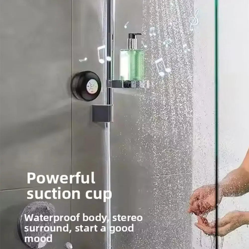 Bathroom Waterproof Bluetooth Speaker with RGB LED Light Mini Outdoor Travel Portable Wireless Shower Suction Cup Speakers