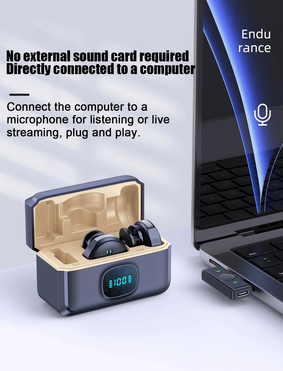 Wireless Lavalier Microphone 2.4G Wireless Microphone Magnetic Suction Microphone Dual Noise Reduction Mic For Video Recording