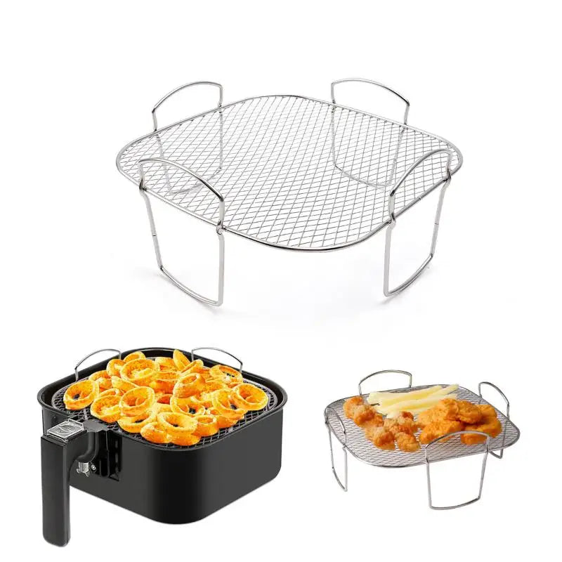 Multifunctional Roasting Rack Compatible Airfryer Dehydrator BBQ Rack Steamer Roasting For Air Fryer Accessories Cooking Tools