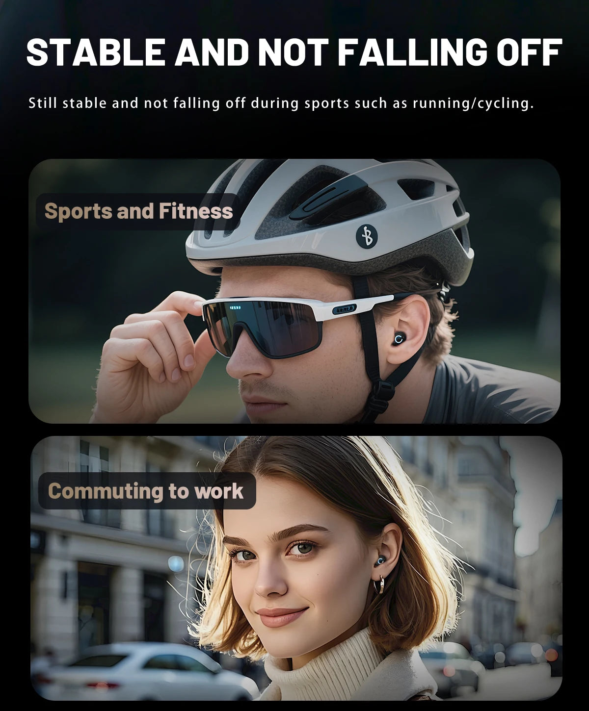 Wireless Headphones Bluetooth Earphones With Mic Headset Single Ear Waterproof Earbuds for Left and Right Ear Wear Ear-Mounted
