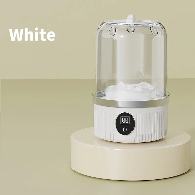 Wireless 1L Mini Washing Machine Portable Underwear Cleaner Socks Washing Machine Dehydratable Laundry Bucket