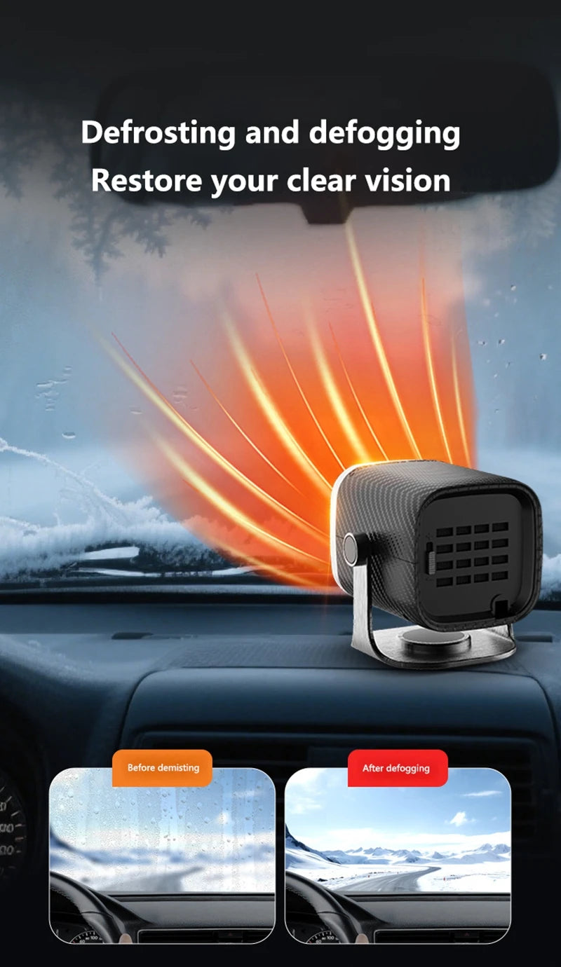 New Car Heater 12V/24V Electric Cooling Heating Fan Electric Heater Fan Windshield Defogging Demister Defroster Car supplies