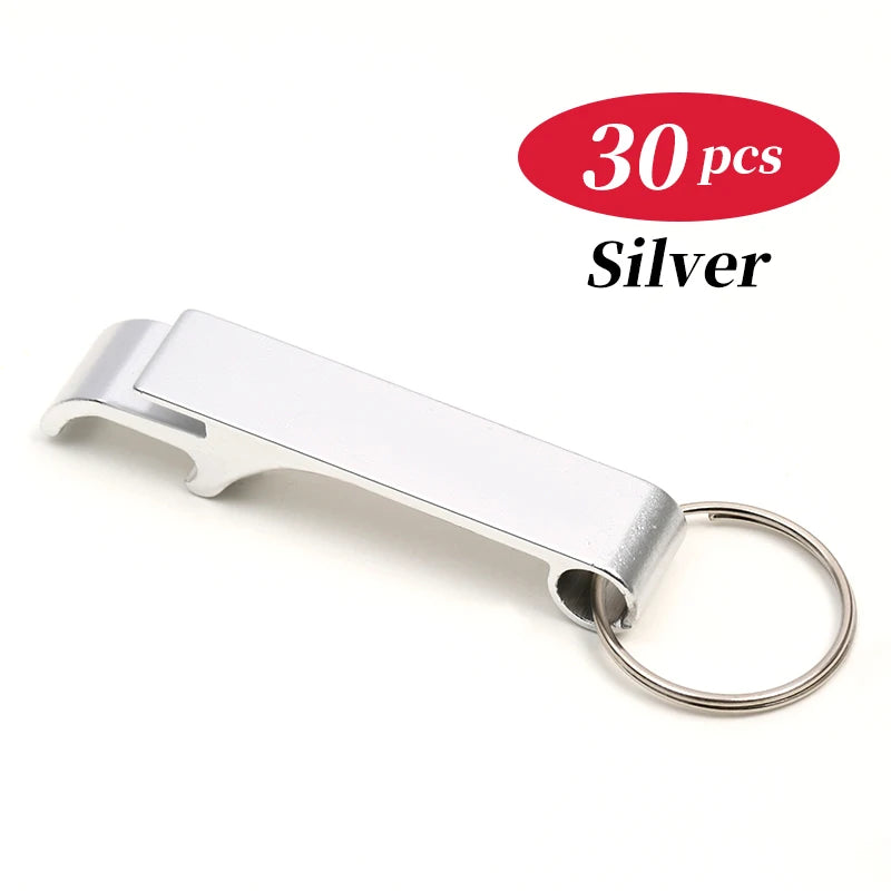10-100PCS Custom Keychain Personalized Bottle Opener Customized Key Ring Mini Beer Can Kitchen Bar Tools Accessories Gift