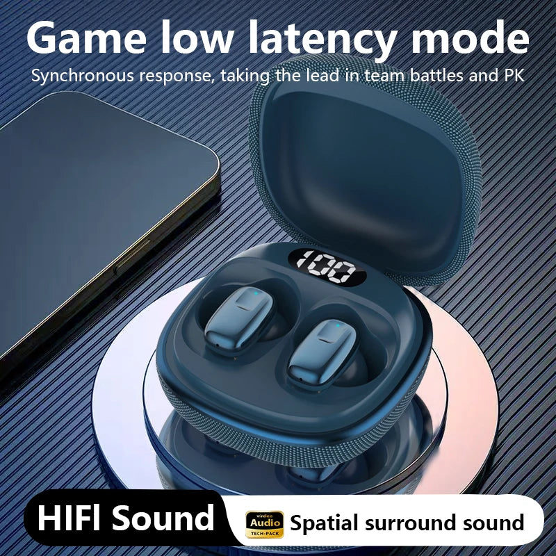 LX5100 Wireless Bluetooth Headphones TWS Waterproof Earbuds Earphones Digital Display Headset Charging Case with Mic HD Call