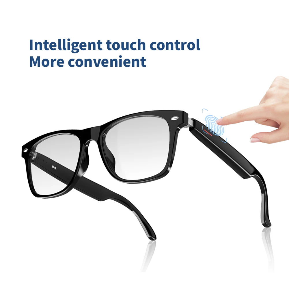 Smart Glasses AI Voice Assistant Camera Glasses BT Audio Glasses (Plain Glasses)