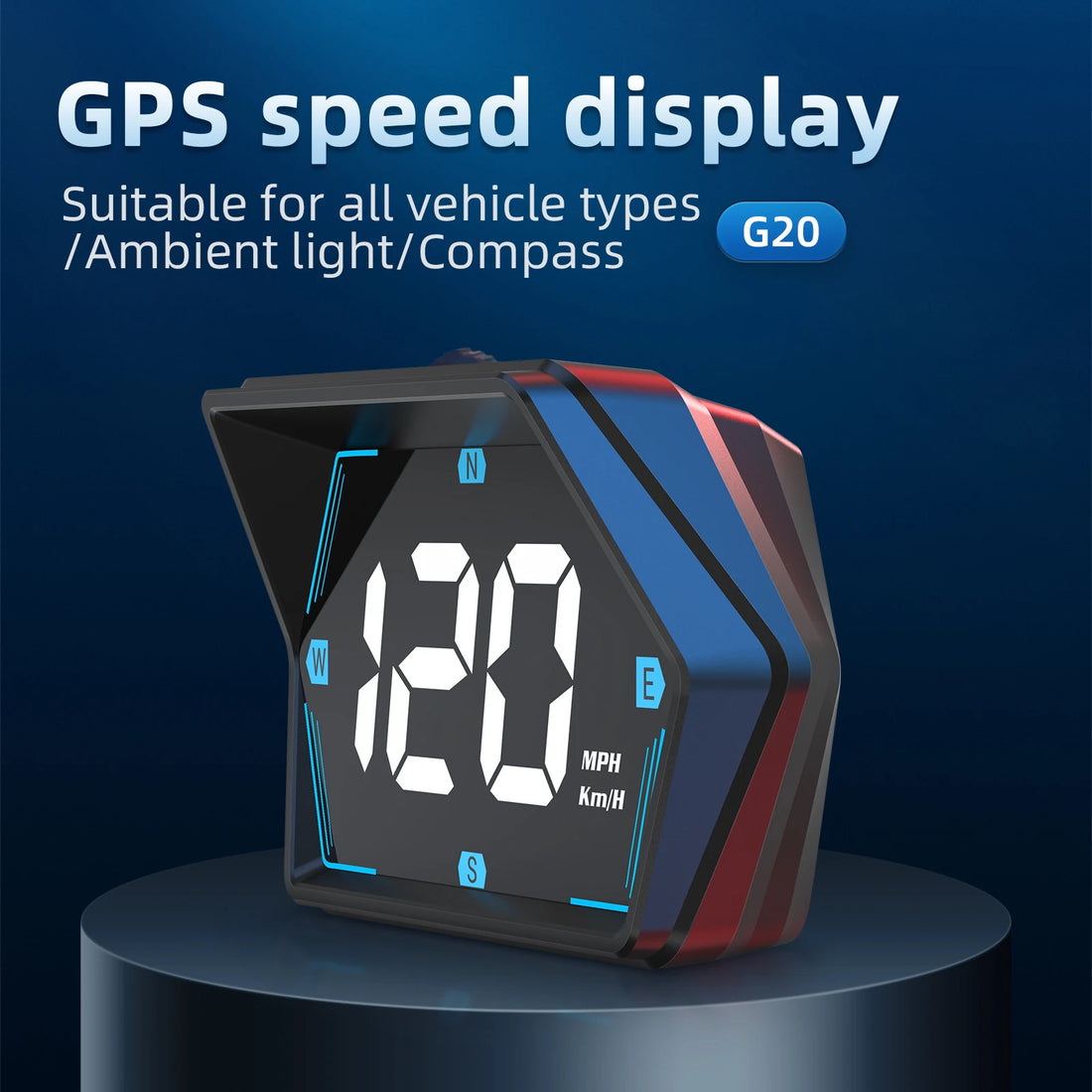 ZMFJH G20 HUD GPS Display Car Digital Speedometer Head-Up Display Eletronics Speed Alarm Gadgets Inteligent Compass For All Car
