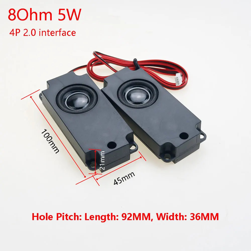 1pair Audio Portable Speakers 4Ohm / 8Ohm 3W / 5W/ 10W Computer Speaker Advertising LCD TV Speakers Loudspeaker Rectangle Speake