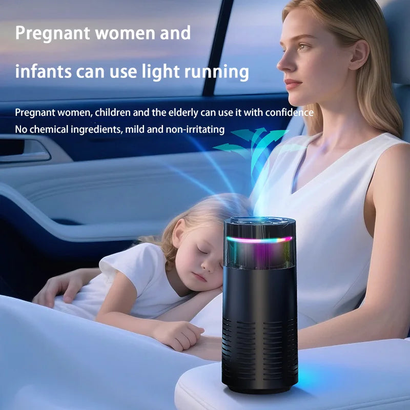 2026 New Car Air Purifier, A Negative Ion Ambient Light Car Air Purifier For Removing Formaldehyde And Odors Inside The Car