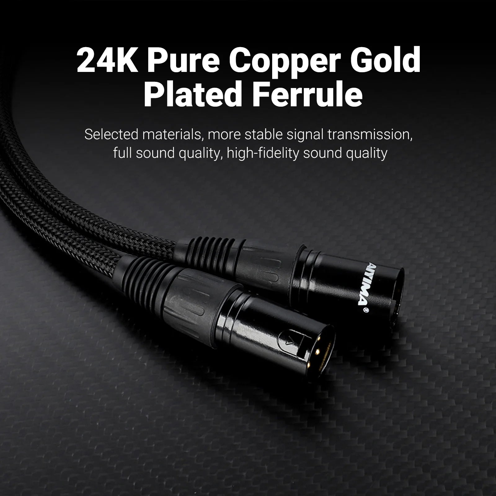 AIYIMA 1Pair 0.5m XLR Cable 6N OFC Male to Female Microphone Extension Cables for Amplifiers Balanced cable Cannon for T20 A70