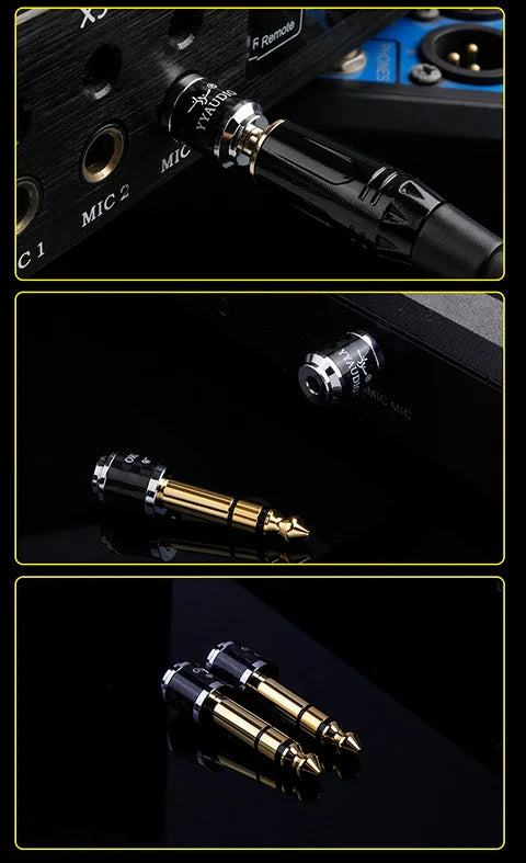 YYAUDIO 6.5mm Male to 3.5mm Female Stereo Audio Adapter for Headphones, Amplifiers and Guitars