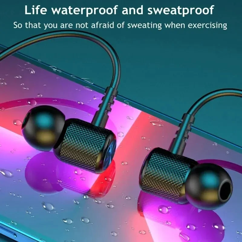VIKEFON Bluetooth Earphones Wireless Headphones Magnetic Sport Neckband Neck-hanging TWS Earbuds Wireless Headset with Mic