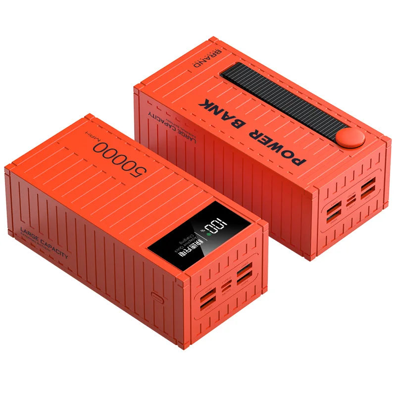New Container Super Fast Charging 10000 20000 50000mAh PD 22.5W Large Capacity Creative Power Bank Outdoor Power Supply