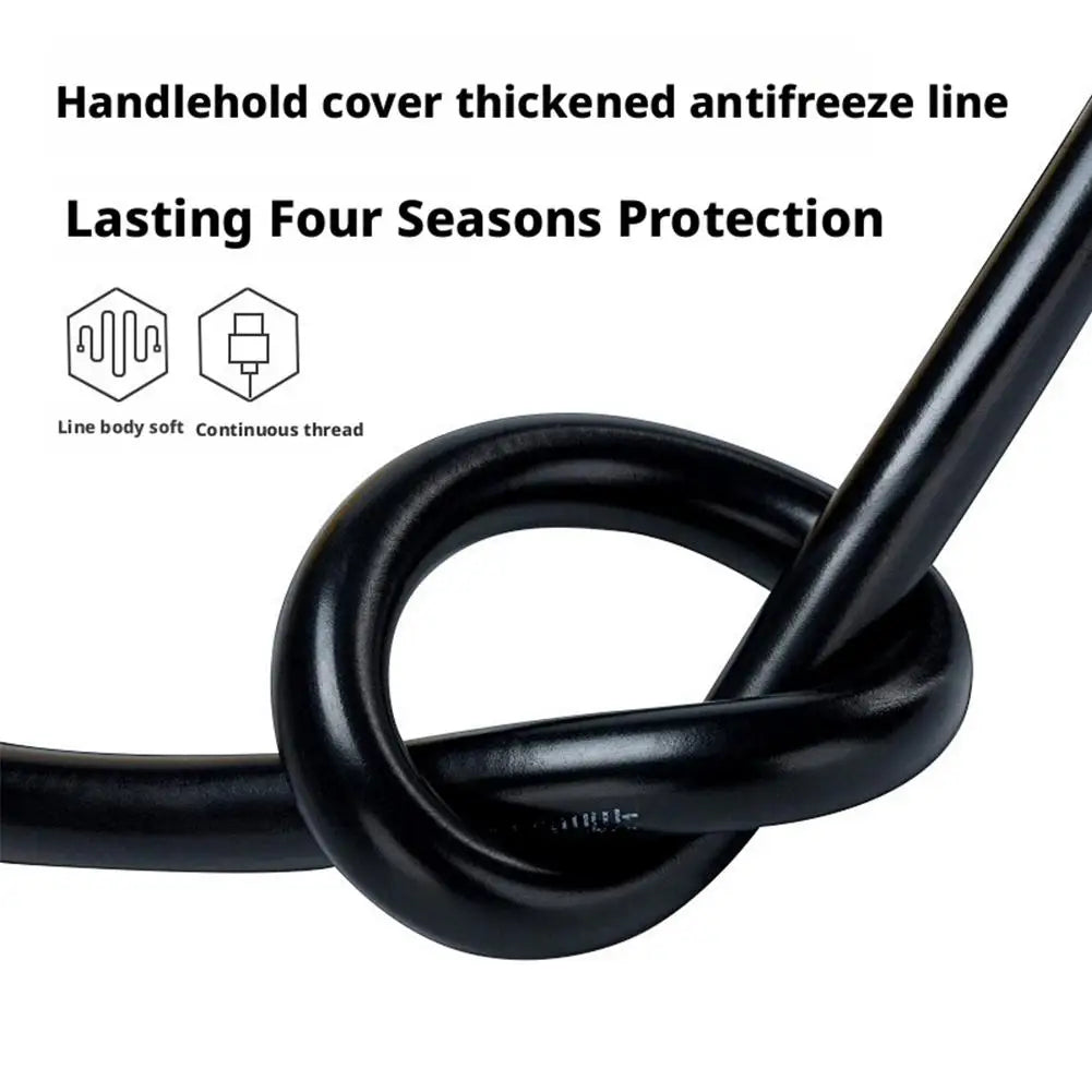 Motorcycle USB Heated Handlebar Grips 3 - Gear Temperature Control Fast Heating Non-Destructive Stick-On Installation Warmers