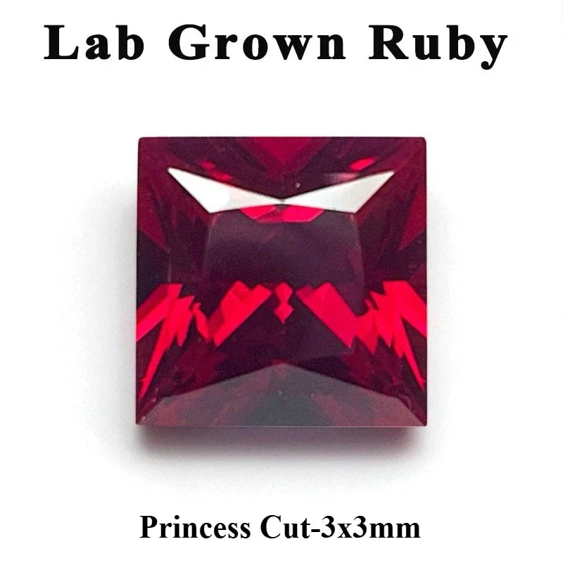Top Lab Grown Ruby Oval Cut Pigeon Blood Red VVS1 Gemstone For Charms DIY Jewelry Making Selectable Certificate