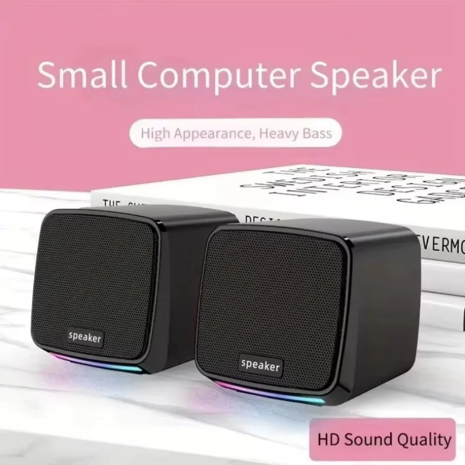 Modular Speaker Mini Stereo Sound Mini Speakers With Cool Lights Computer Speakers USB Powe ...