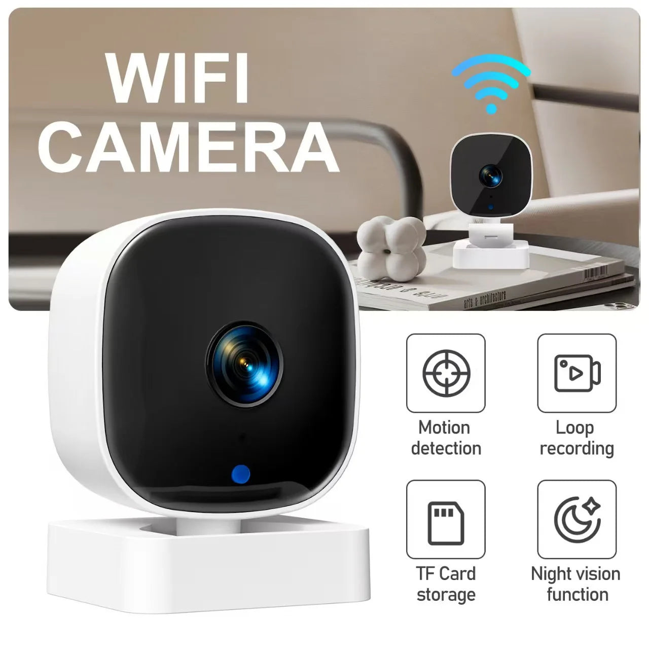 Tuya Smart 3MP HD Smart Home Security Camera,Real-time APP Alert,2-Way Audio,Human body&Sound Detection,Motion Tracking for Baby