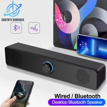 PC Soundbar Wired and Wireless Bluetooth Speaker USB Powered Soundbar for TV PC Laptop Gaming Home Theater Surround Audio System