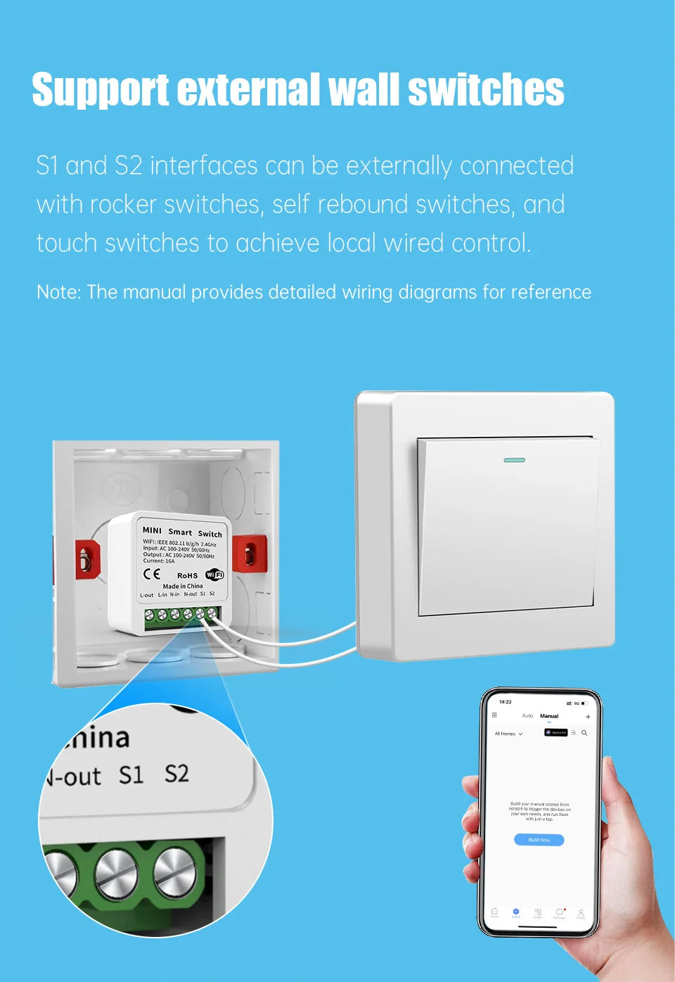 cozylife Smart WiFi mini Control Switch / remote switch /timing APP control  for Smart Home Automation