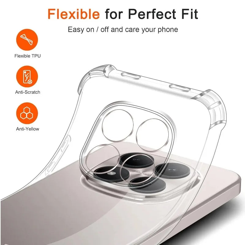 Case For Redmi Note 15 Pro 5G Pro+ Plus Note 15 Pro 4G Protective Cover Four Corners Shockproof Bumper Coque Fundas