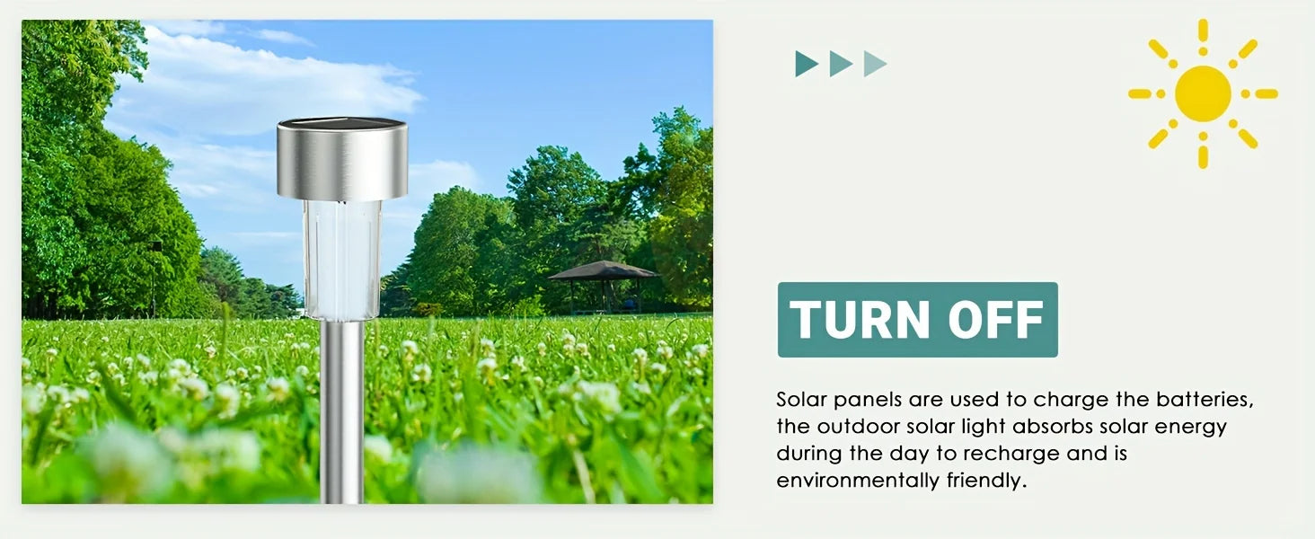 Outdoor Solar Landscape Lawn Lights,  Garden Lights, Waterproof Decoration Lights for  Pathways, Patio, Yards, Lawns, Walkways