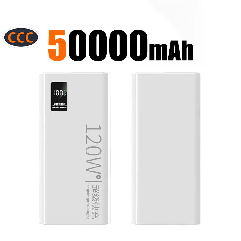 500000mAh Large-capacity Super-fast Charging Power Bank With Digital Display Portable Mobile Power Supply for All Phones