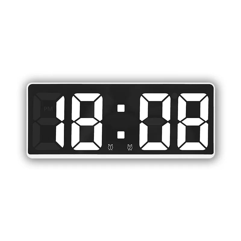 Acrylic/Mirror Digital Alarm Clock Voice Control Snooze Night Mode Table Clock 12/24H Anti-disturb Funtion Electronic LED Clock