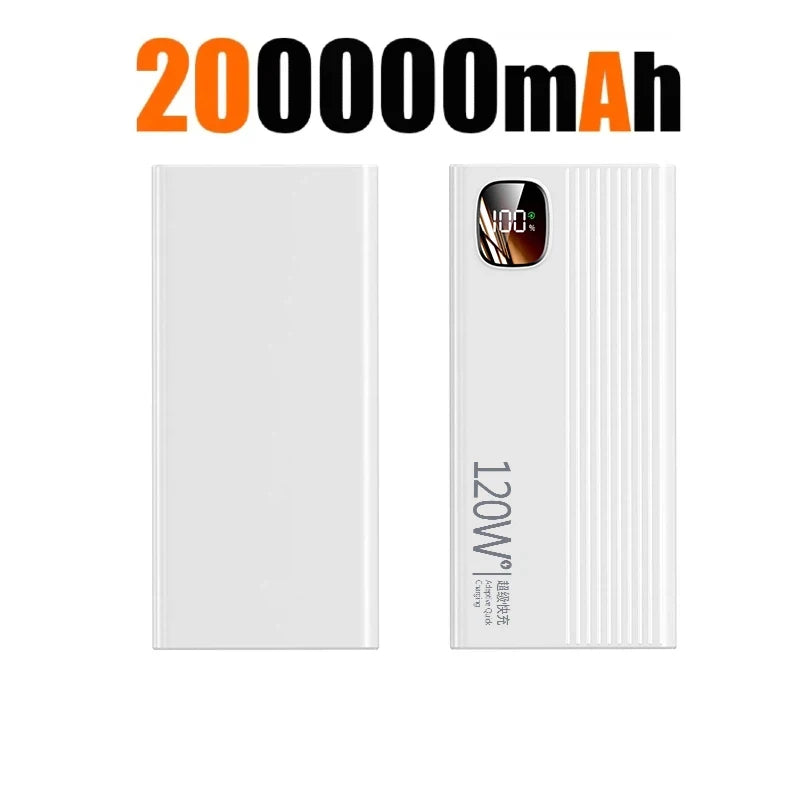 500000mAh Power Bank 120W Super Fast Charging Portable Mobile Power Digital Display Ultralarge Capacity External Battery 2026