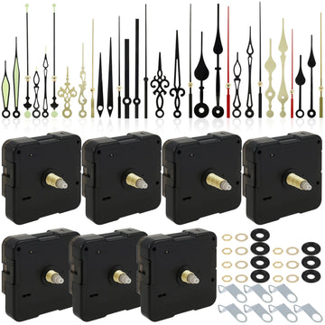 Clock Movement Mechanism with 10 Styles Aluminium Clock Hands DIY Quartz Wall Clock Battery Powered Silent Quartz Clock Movement