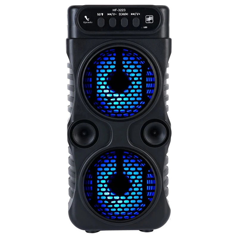 Versatile Outdoor Wireless Speaker; Dual 3 Inches Stereo with Bass Subwoofer, USB Power for Home Parties